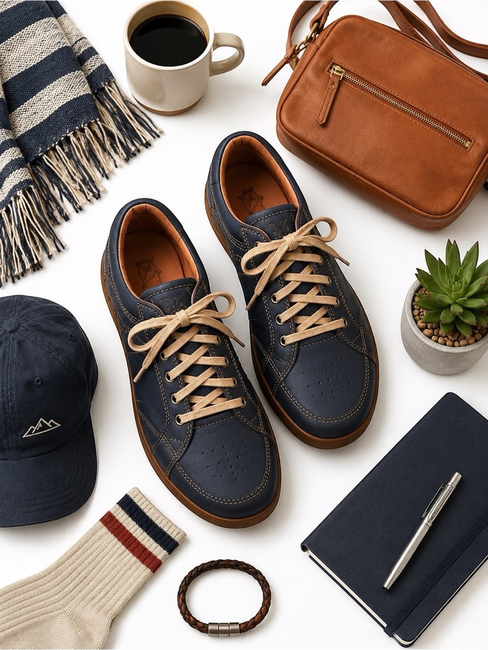 Barefoot Freedom Drew Geneva 8.5 WW Navy Leather Orthopedic Comfort Sneakers NWT
